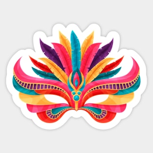 Venetian Carnival Mask Sticker